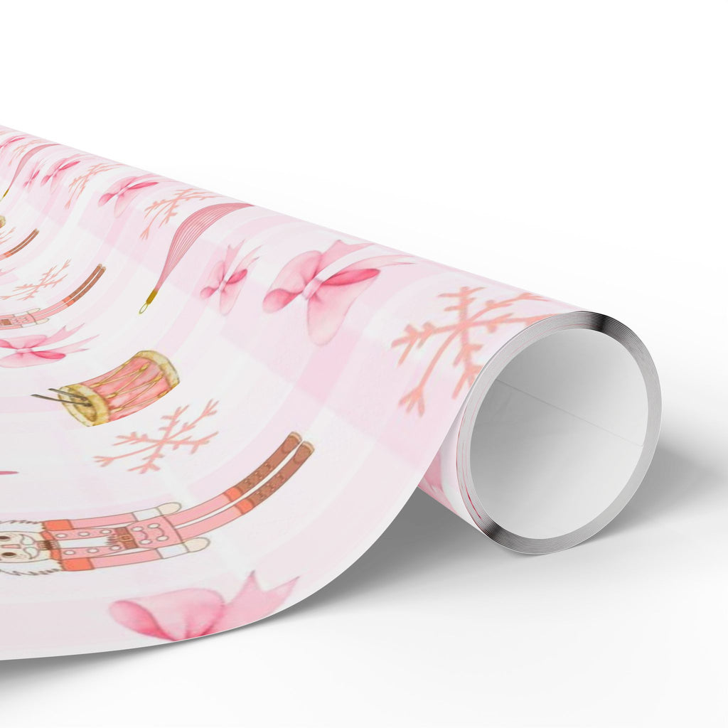 Pink Nutcracker Christmas Wrapping Paper — Aesthetic Ballet, Bows & Ornaments | Pinkmas Holiday Gift Wrap