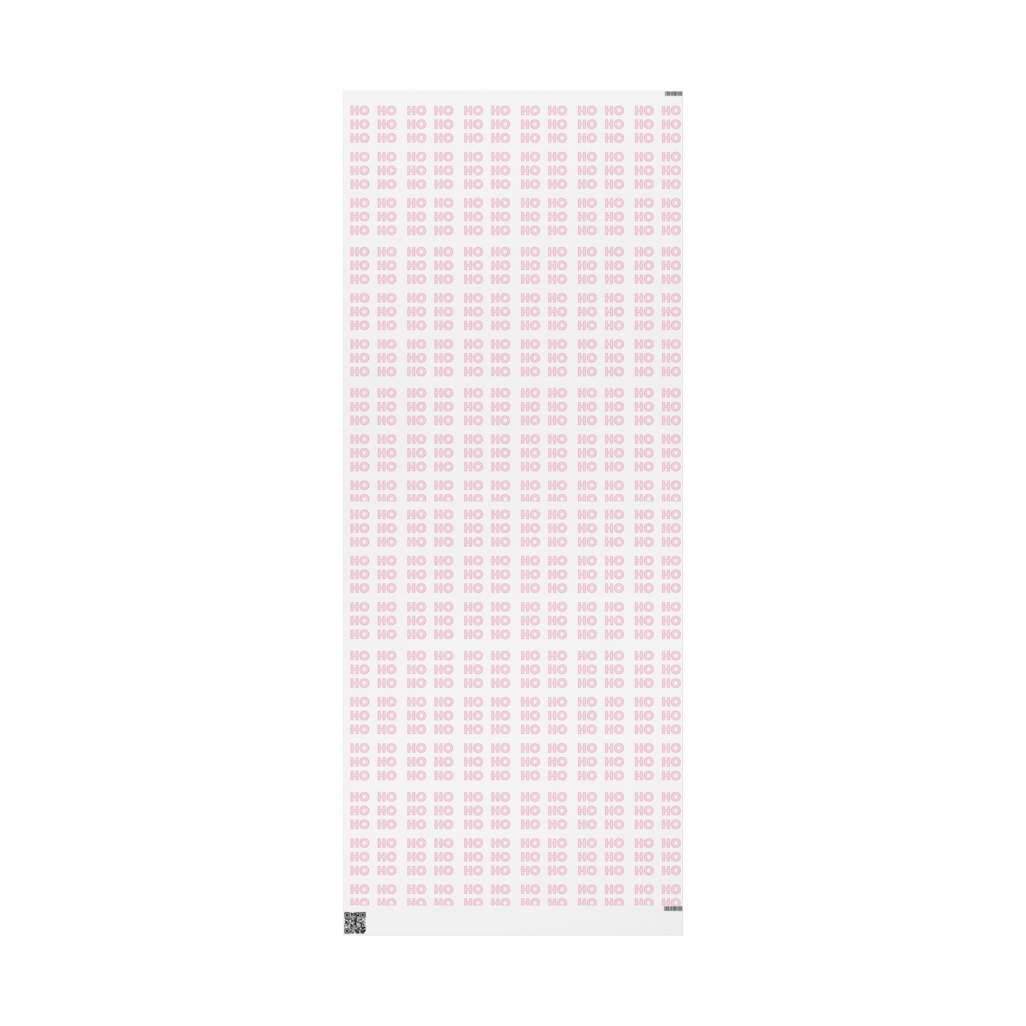 Pink HO HO HO Christmas Wrapping Paper - Aesthetic Pinkmas Gift Wrap | Cute Coquette Holiday Paper