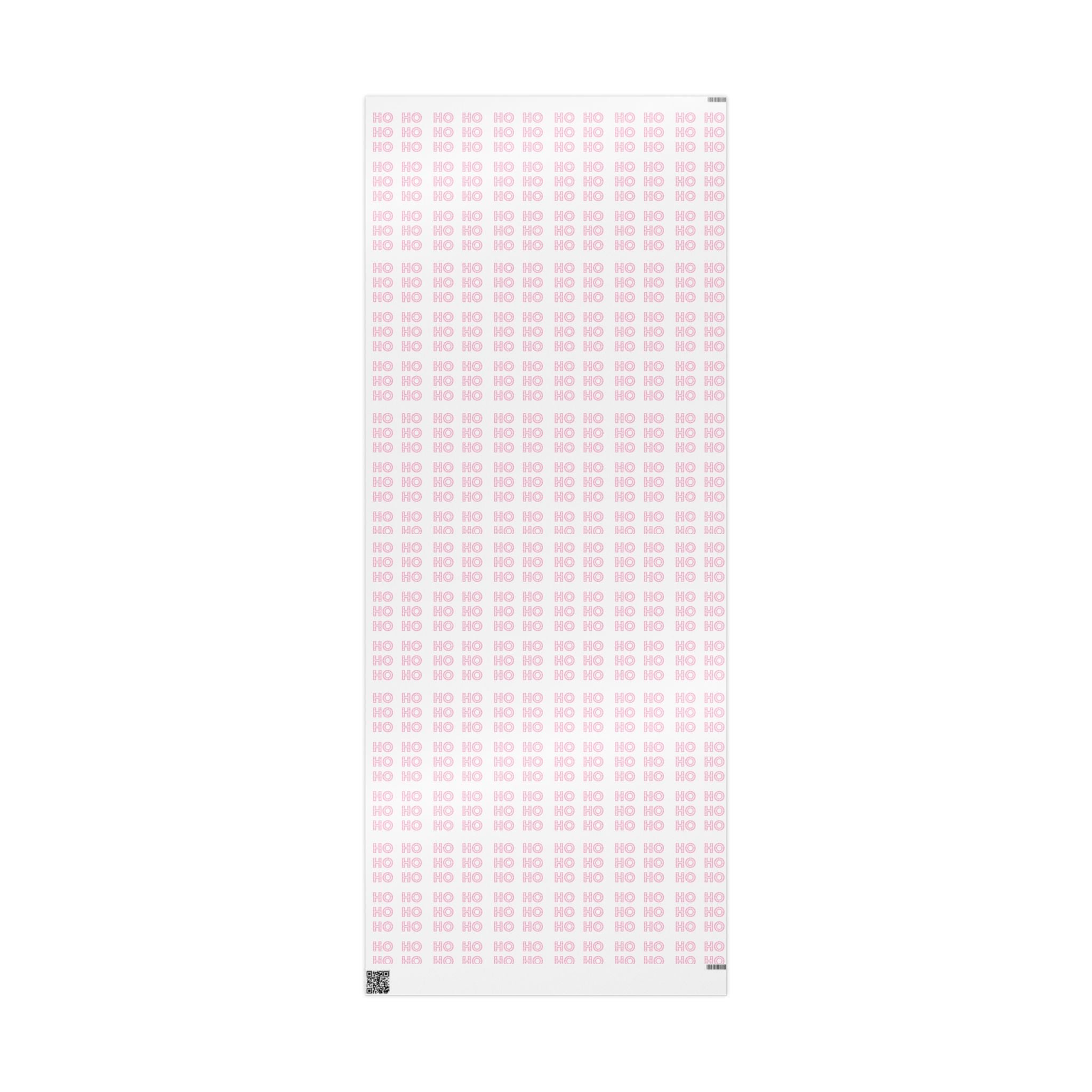Pink HO HO HO Christmas Wrapping Paper - Aesthetic Pinkmas Gift Wrap | Cute Coquette Holiday Paper