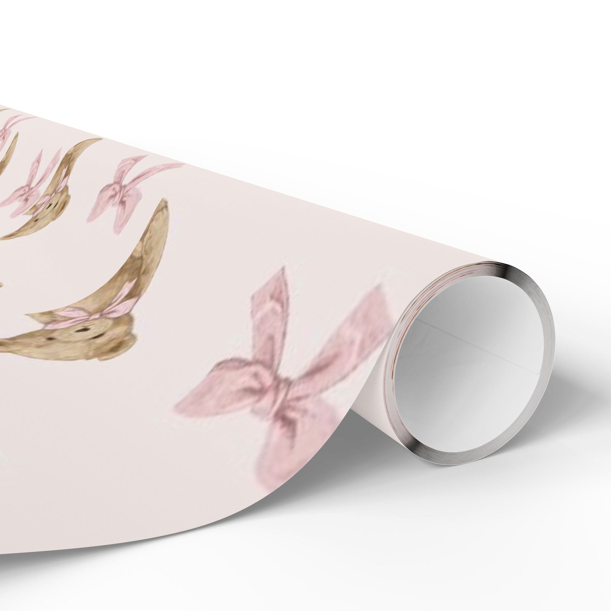 Pink Teddy Bear Christmas Wrapping Paper — Cute Girly Pinkmas Gift Wrap | Bow & Bear Holiday Paper