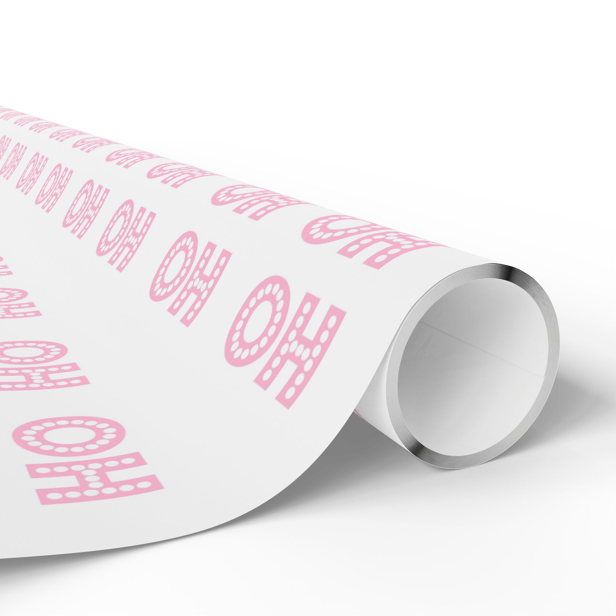 Pink HO HO HO Christmas Wrapping Paper - Aesthetic Pinkmas Gift Wrap | Cute Coquette Holiday Paper