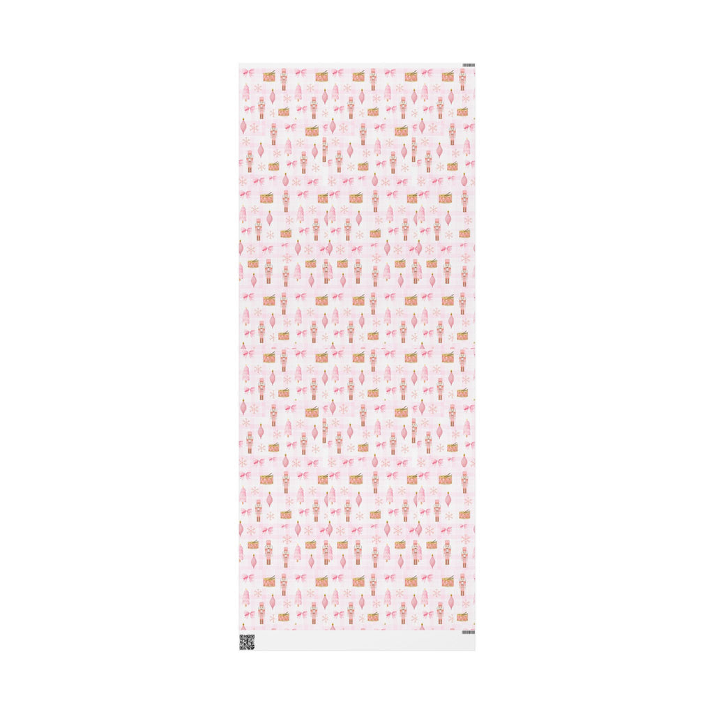 Pink Nutcracker Christmas Wrapping Paper — Aesthetic Ballet, Bows & Ornaments | Pinkmas Holiday Gift Wrap