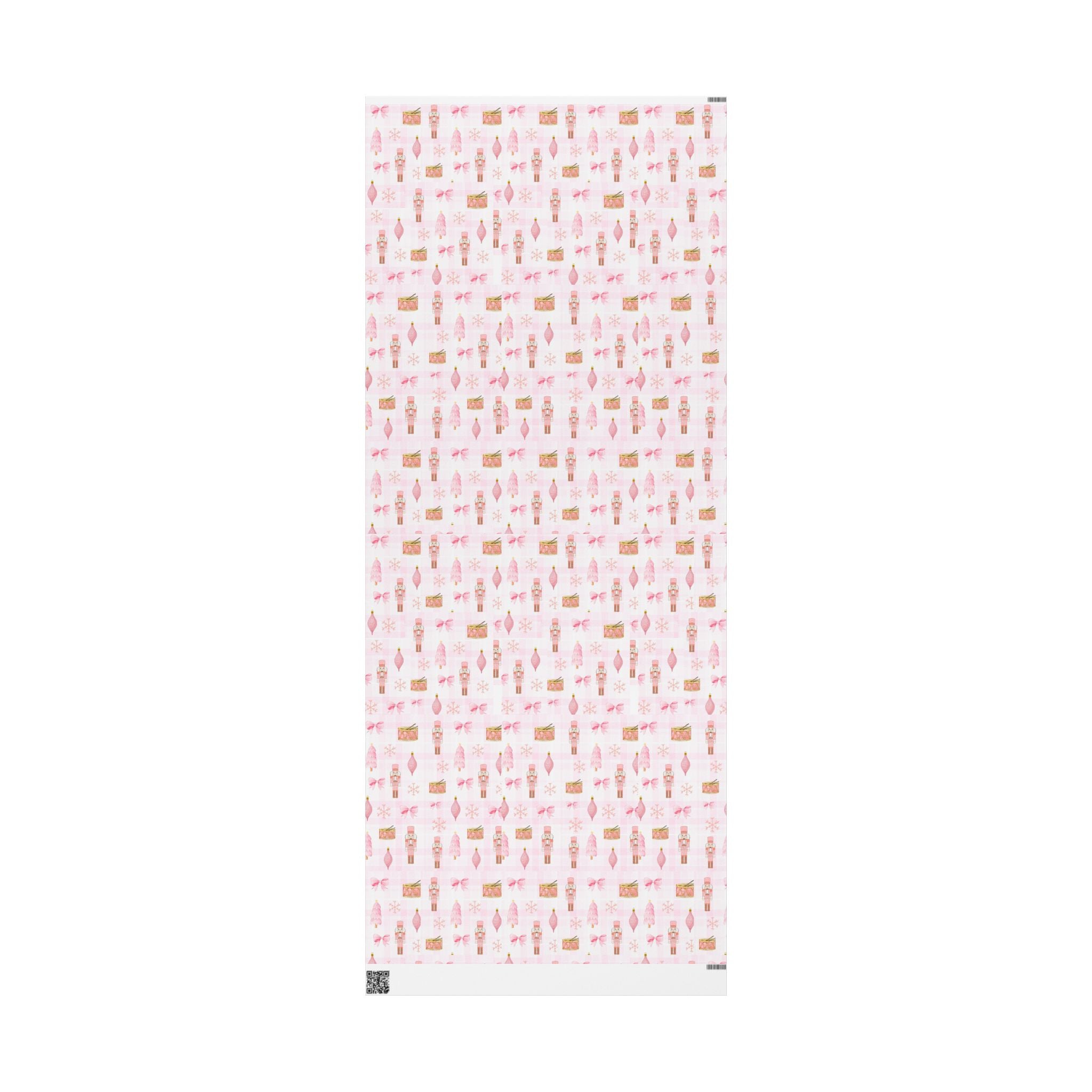 Pink Nutcracker Christmas Wrapping Paper — Aesthetic Ballet, Bows & Ornaments | Pinkmas Holiday Gift Wrap