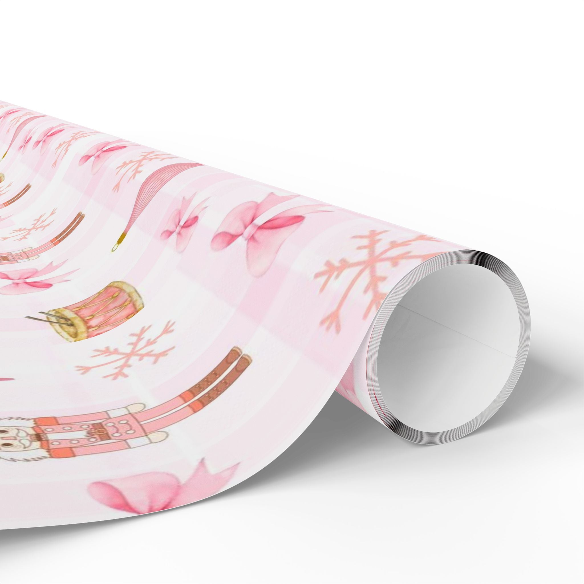 Pink Nutcracker Christmas Wrapping Paper — Aesthetic Ballet, Bows & Ornaments | Pinkmas Holiday Gift Wrap