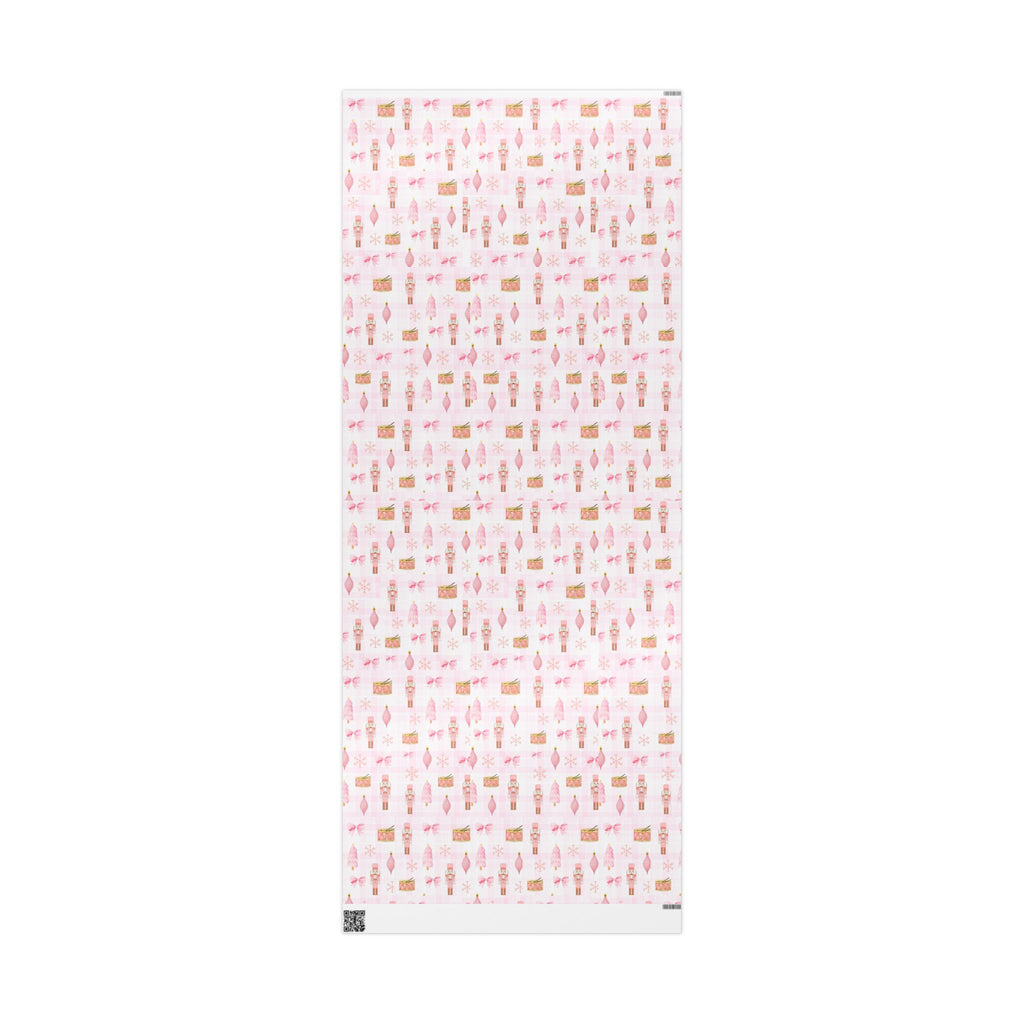 Pink Nutcracker Christmas Wrapping Paper — Aesthetic Ballet, Bows & Ornaments | Pinkmas Holiday Gift Wrap
