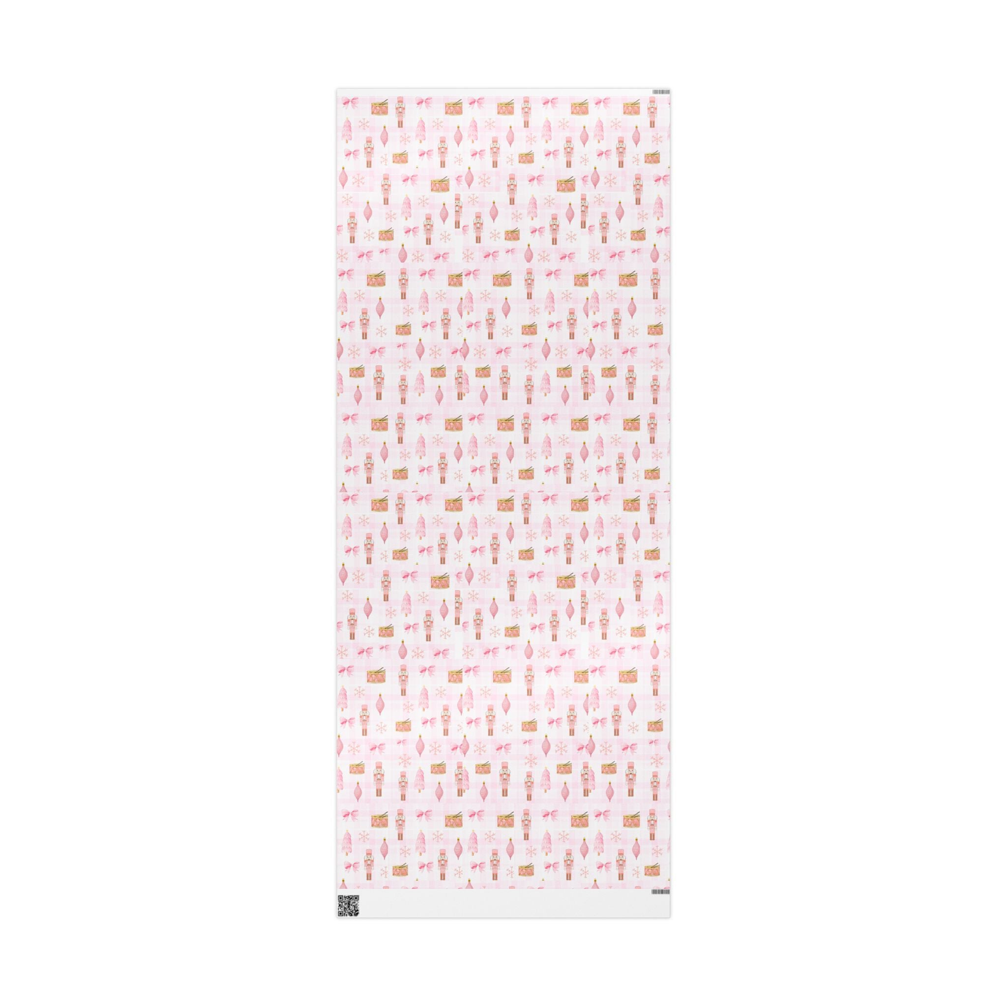 Pink Nutcracker Christmas Wrapping Paper — Aesthetic Ballet, Bows & Ornaments | Pinkmas Holiday Gift Wrap