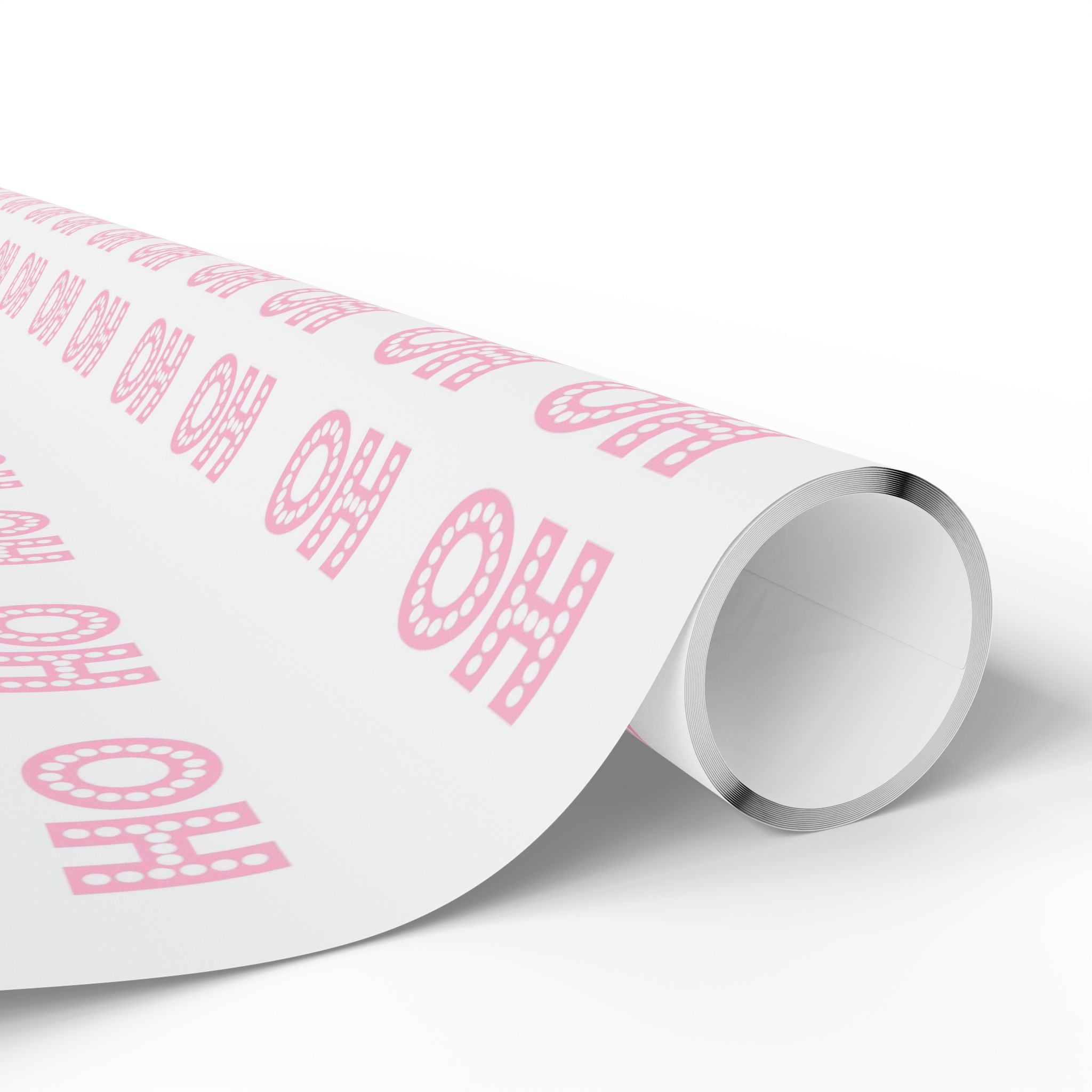 Pink HO HO HO Christmas Wrapping Paper - Aesthetic Pinkmas Gift Wrap | Cute Coquette Holiday Paper